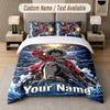 Custom Name One Piece 3Pcs Duvet Cover Set Personalized Text Bedding Pillowcases Bedroom