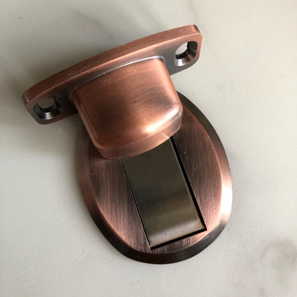 Invisible Magnetic Door Stopper Bumper - Zinc Alloy, No-Punch, Anti-Collision, Wooden Doors