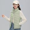 Women's Wool Puffer Vest with Stand Collar for Winter Cold Weather