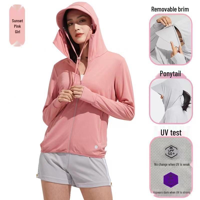 2023 UPF50 Ice Silk Detachable Brim Sun Protection Clothing for Men & Women