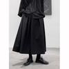 Herren Weitbein Hose Gothic Dunkler Stil Locker Cropped Hakama High Waist Neun Punkt Gerades Bein Hose Samurai