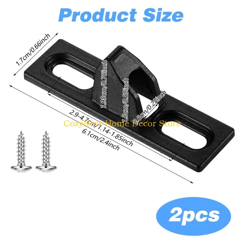 92MF 2Pcs Sliding Door Security Latches Fractures Sturdy Zinc Alloy Quick Setups