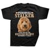 Goldendoodle Stalker Personnel Drôle T-shirts Maman Golden Doodle Coton Streetwear Manches Courtes Cadeaux d'Anniversaire T-shirt d'Été