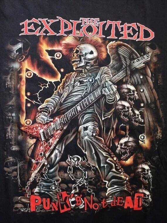 

The Exploited band 90s Skeleton black short sleeve T shirt remake S-4XL 4XL