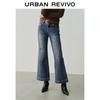 UR Women's Retro Belted Flared Jeans