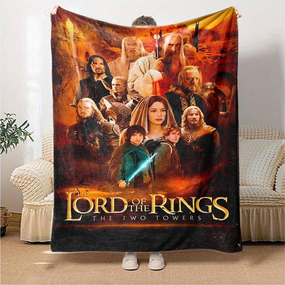 1pc Lord of the Rings Two Towers Flannel Blanket Soft Warm Throw for Home, Office, Travel, All-Season Cozy Bedding Gift L1386