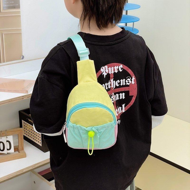 Kids Colorful Crossbody Chest Bag, Cute Lightweight Mini Shoulder Bag for Boys and Girls, Compact Casual Travel Daypack for Phone and Small Essentials
