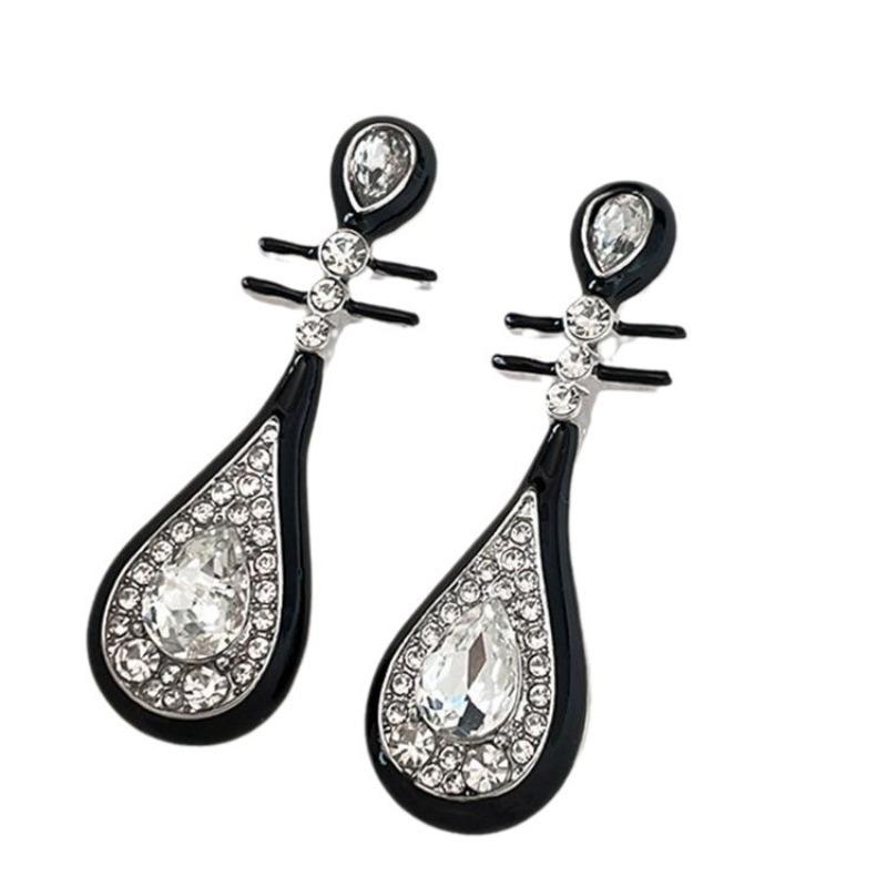 Chinese Fashion Earrings for Women Vintage Fan Shaped Acrylic Jewelry Creative Ethnic Gifts