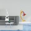 Abstract Resin Flame And Ballet Dancer Figurine Modern Sculpture Ornament for Office Desk Patio