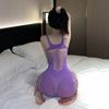 Europäisches und amerikanisches Damenkleid Sexy Spicy Girl Hollow Out Super Elastic Tight Inner Pair Tear Up Dress