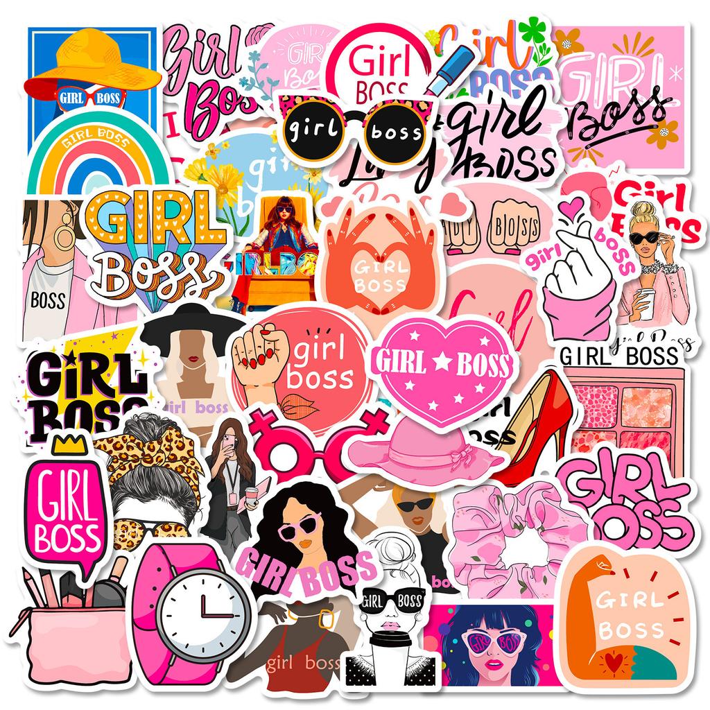 50 New Products Girl Boss Cute Style Girl Personality DIY Decorative Stickers Waterproof Gum Stickers