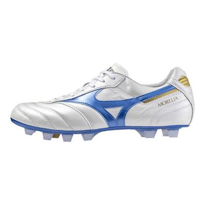 Mizuno Morelia 2 Pohodlné Všestranné Nepromokavé Odolné Fotbalové Boty Unisex Fotbalové Boty Bílá Modrá P1GA240125