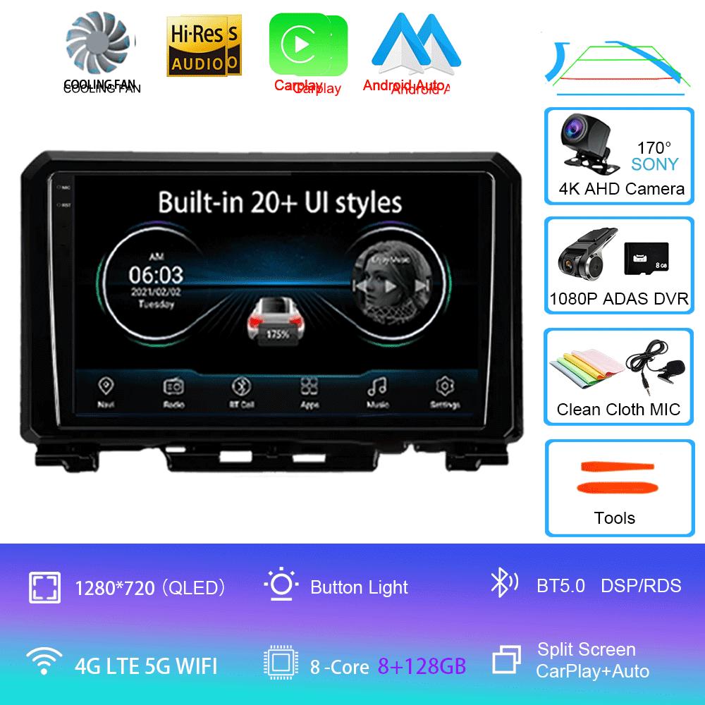 9 Inch Android 14 For Suzuki Jimny JB64 JB74 2018 - 2020 Multimedia Video Player Car Radio Stereo GPS Navigation Carplay