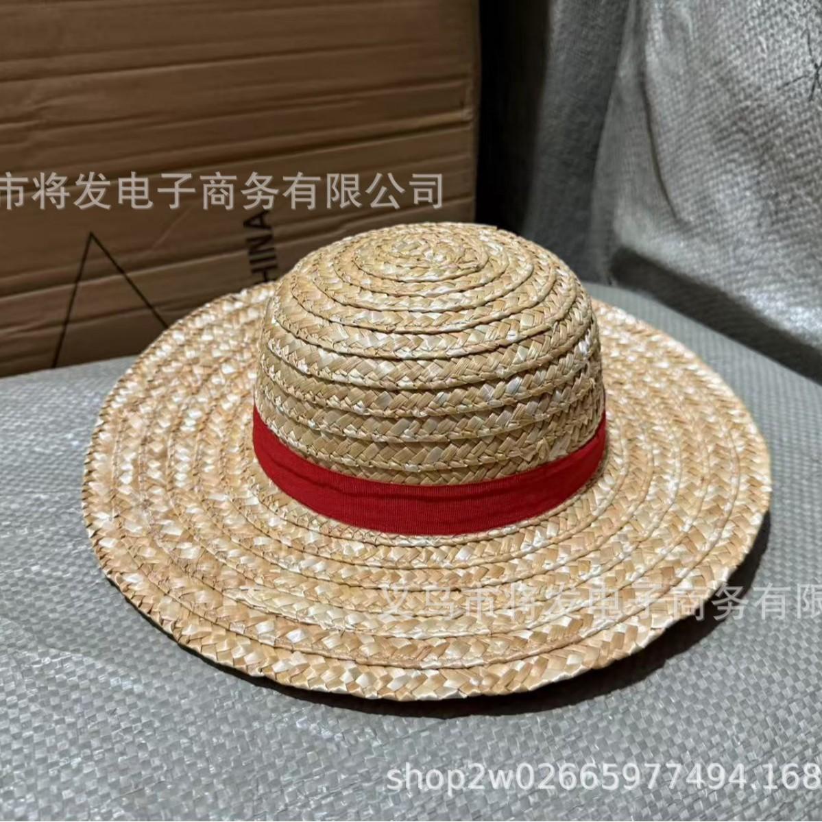 

Солом яний капелюх Луффі літній сонцезахисний капелюх One Piece того ж стилю COSPALY дитячий аніме солом яний капелюх для виступів 32CM
