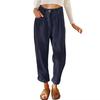 2024 Women's High-Waist Corduroy Autumn Pants - Solid Color, Loose Straight Leg