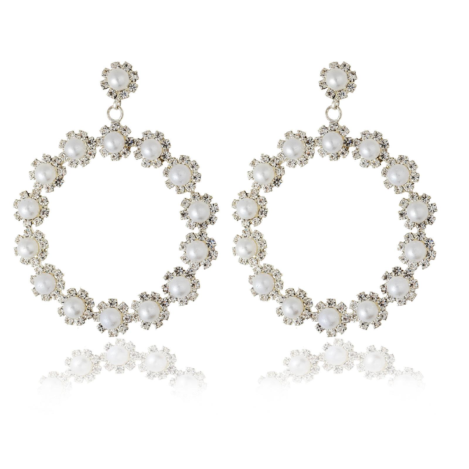 

Pearl drop earrings female elegance beautiful bridal wedding rhinestone earrings jewelry