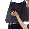 2025 New High-Waisted Shiny Bootcut Woolen Shorts for Women - Autumn/Winter Fashion