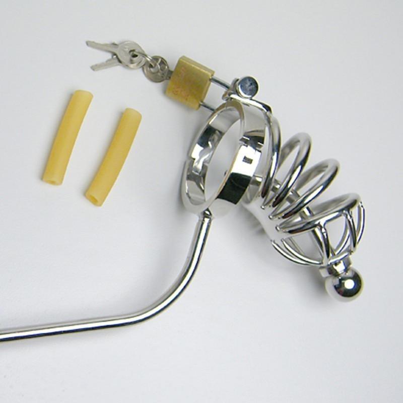 Male Chastity Belt Stainless Steel Cage Ring Kink Rings