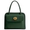Safari 16 Vintage Verschluss Leder Schulter Crossbody Handtasche Klein Damen Handtasche Jägergrün CW643-B4AR2