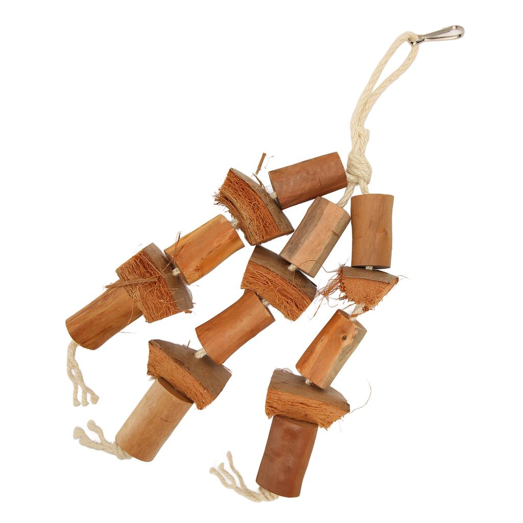 Vogel Kau Spielzeug Holzscheite Kokosnussschale Schnabel und Krallen Schleifen Papageienkäfig Spielzeug für Conure Nymphensittiche Wellensittiche Schöne Vögel