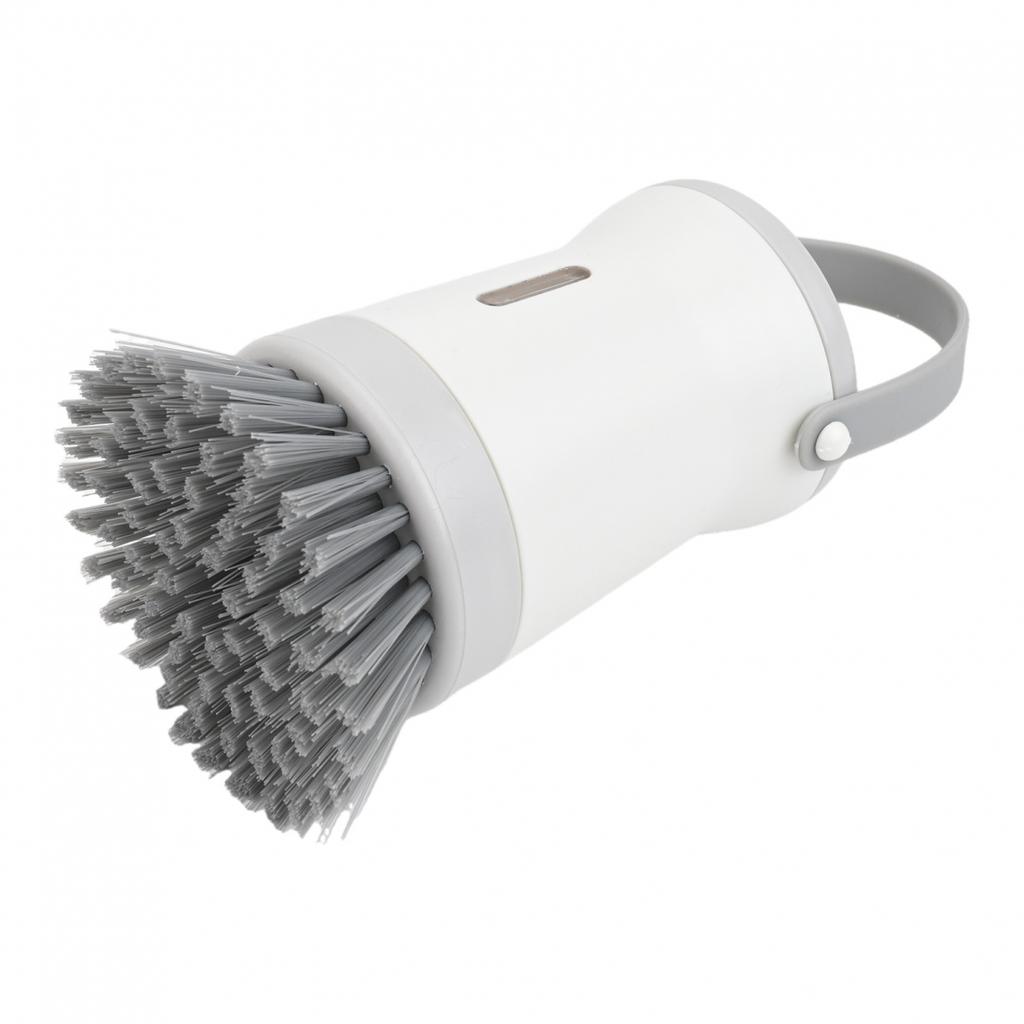Ergonomic Handle Kitchen Pot Brush for Stainless Steel and Glass Surfaces