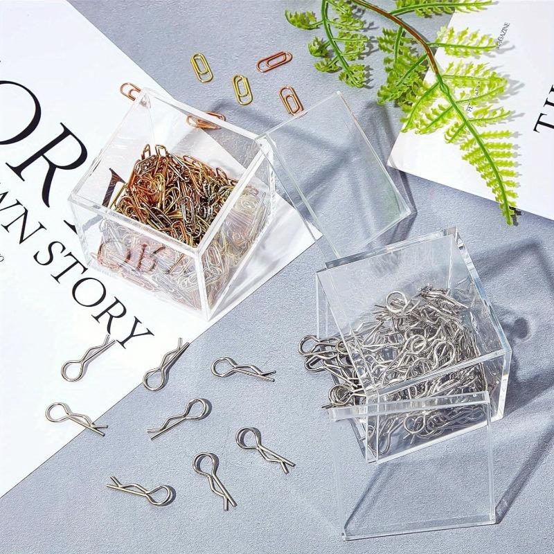 12pcs Clear Acrylic Storage Boxes with Lids for Jewelry Cosmetics Handicrafts Candies Decorative Boxes 4.5cm Jewelrys Organizers