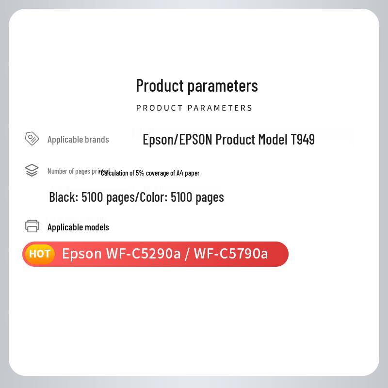 Compatible Ink Bag for Epson WorkForce Pro WF-C5290/5790 Series
