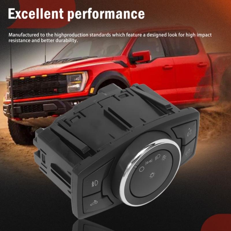 Car Head Lamp Light Switches Headlight Adjustment Knob Panel Control Button Trim FL3Z-11654-BA