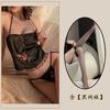 Sex Underwear Sexy Women's Belly Pocket Pajamas Hot Passion Neck Sling Cheongsam Retro Lace-up Hollow Woman