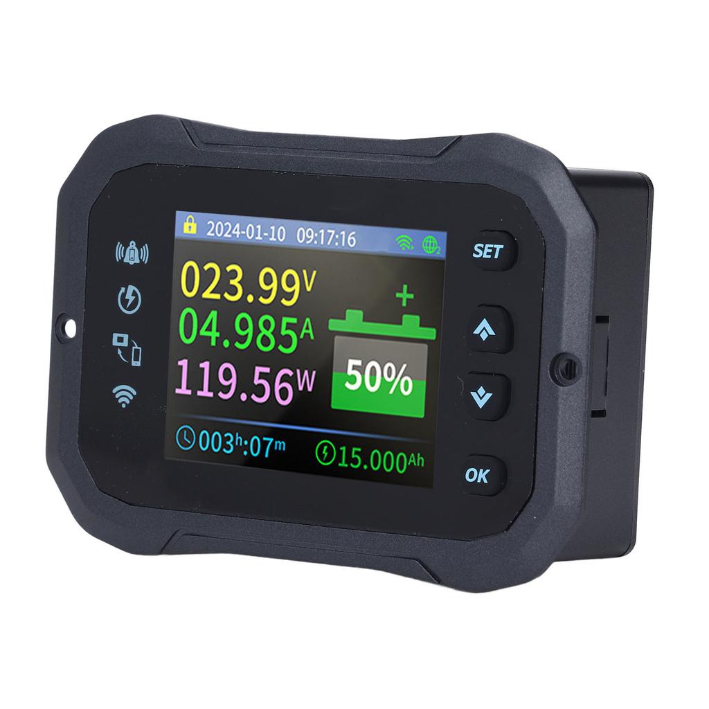 RV Coulomb Meter Wifi Remote Control Battery Capacity Power Voltmeter 10-100V 100A