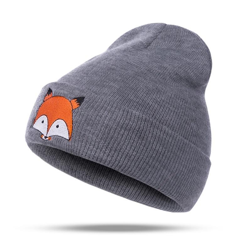 Citgeett Fashion Kids Baby Winter Warm Soft Cotton Beanie Girl Boy Fox Knit Hat Toddler Infant Newborn Warm Cap