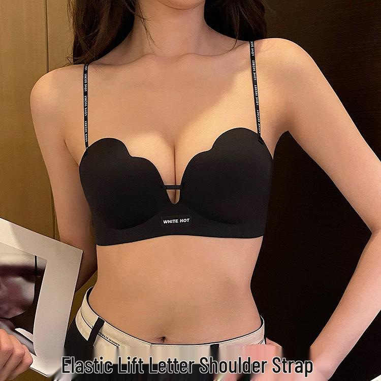 Women's Seamless Push-Up Bra: Soft, Wire-Free, Anti-Sagging, Sexy Thin Straps