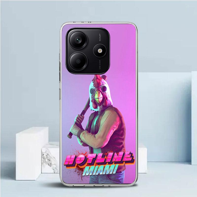 Game Hotline Miami Soft Cover for Xiaomi Redmi Note 15 14 13 12 Pro Plus Phone Case 14S 11S 11T 11E 10S 10 4G Pattern Shell Redm