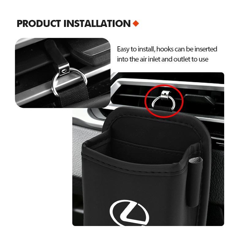 For Lexus Car Car Air Outlet Storage Box Phone Glasses Organizer Auto Styling Accessories RX350 IS250 CT200h ES250 ES300h NX300hBL1