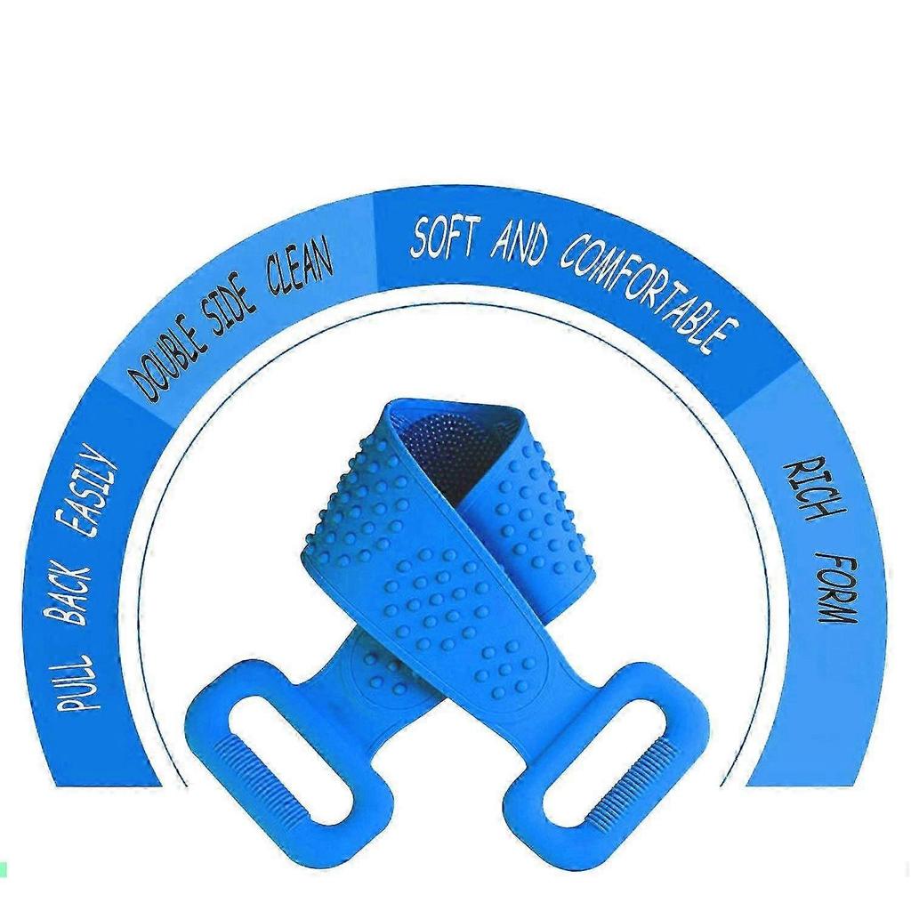 Silicone Back Scrubber for Shower, Body Brush For Bathing for Back Cleansing and Exfoliating, Back Massage and All Body To Remove Ash and Mud