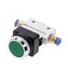 Mechanisches Ventil MOV-03B 1/8" Gewinde 2 Positionen 3 Wege Roter Grüner Flacher Druckknopf Momentanes Pneumatikventil