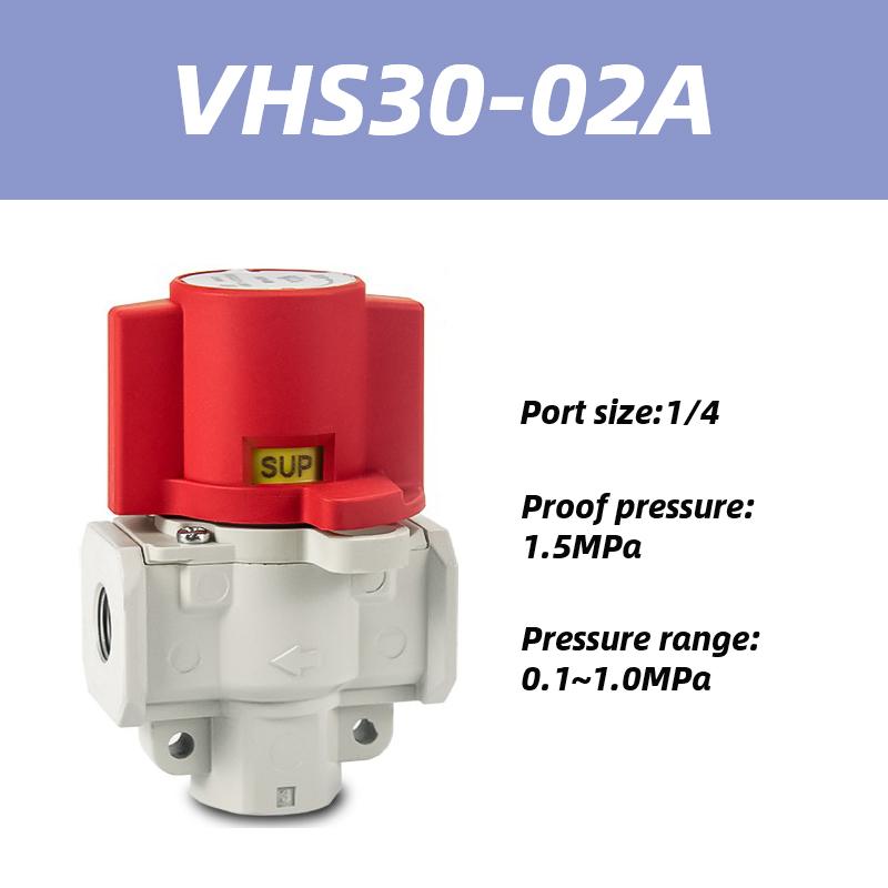 Pneumatic Residual Pressure Relief Valve VHS Series VHS20-01A VHS20-02A VHS30-02A VHS30-03A VHS40-03A VHS40-04A