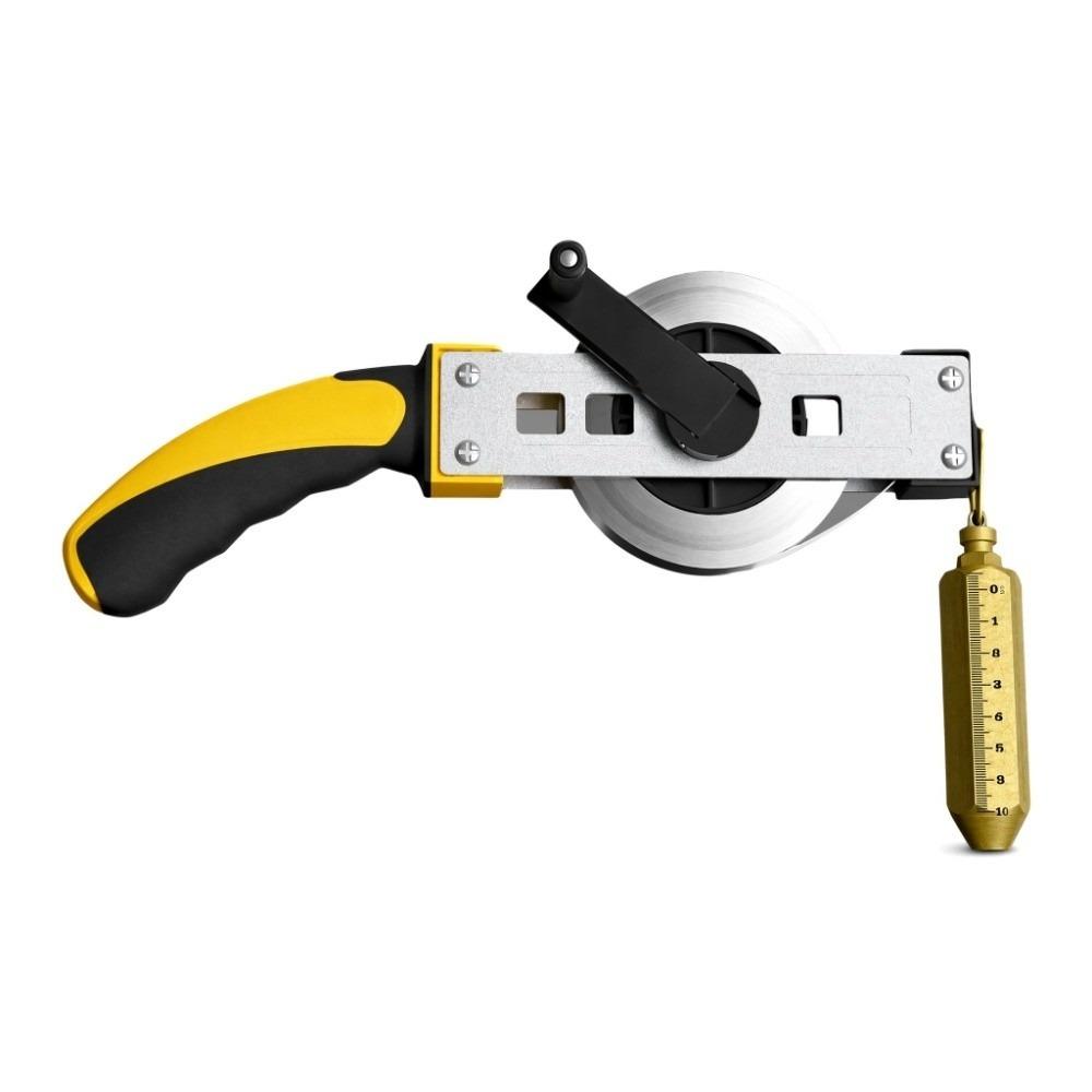 Aluminum Alloy Frame Fuel Measuring Tape Brass Plumb Bob Oil Gauging Tape Deep Fuel Storage Tanks