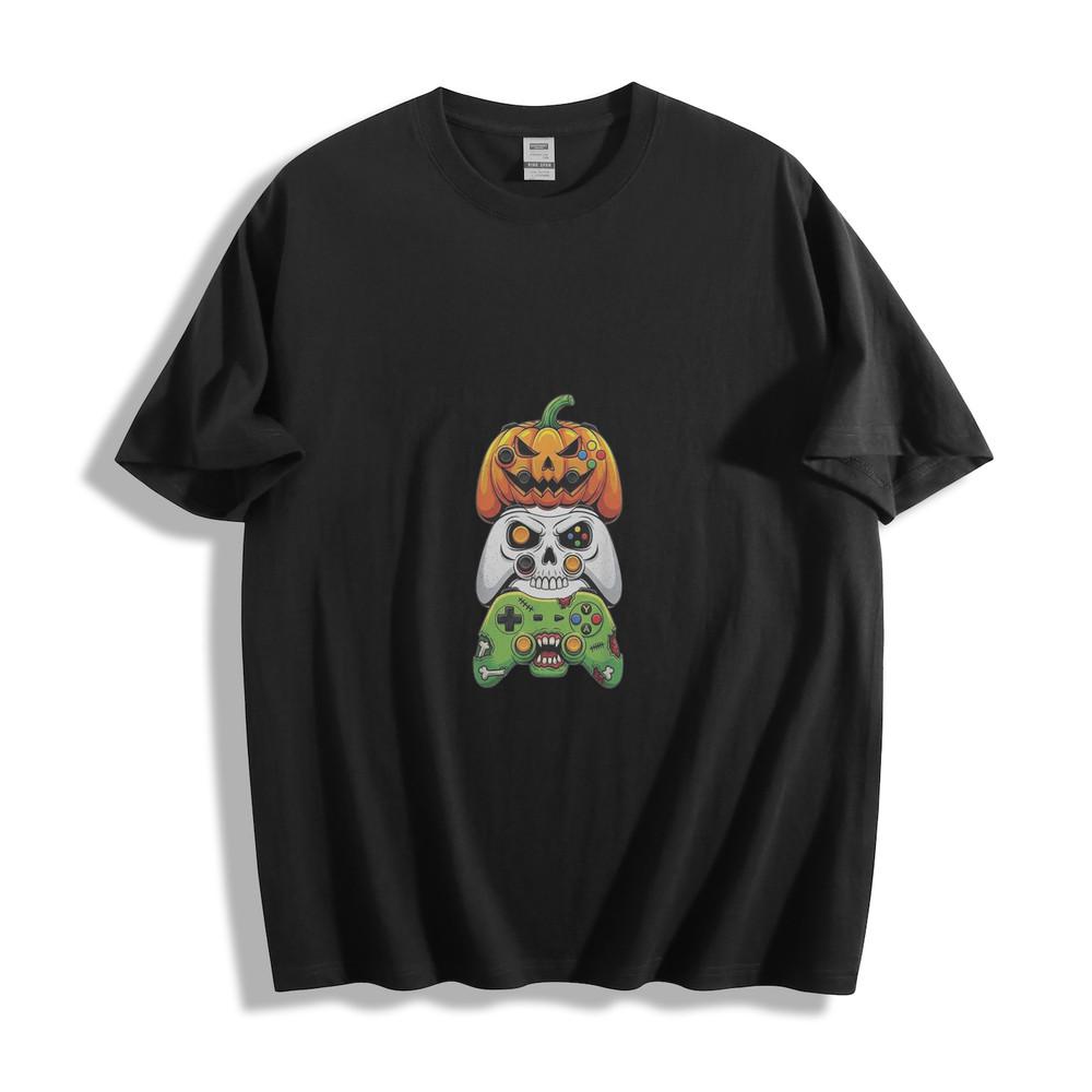 Unisex Halloween Gaming Controller Stack Graphic T - Shirt