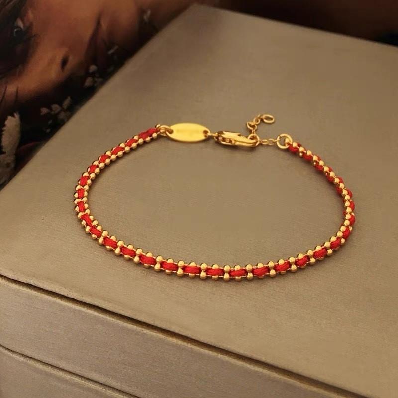 Light Luxury 18K Gold Plated Bracelet for Women Vintage Weave Rope Chain Bracelet Wedding Jewelry Gifts