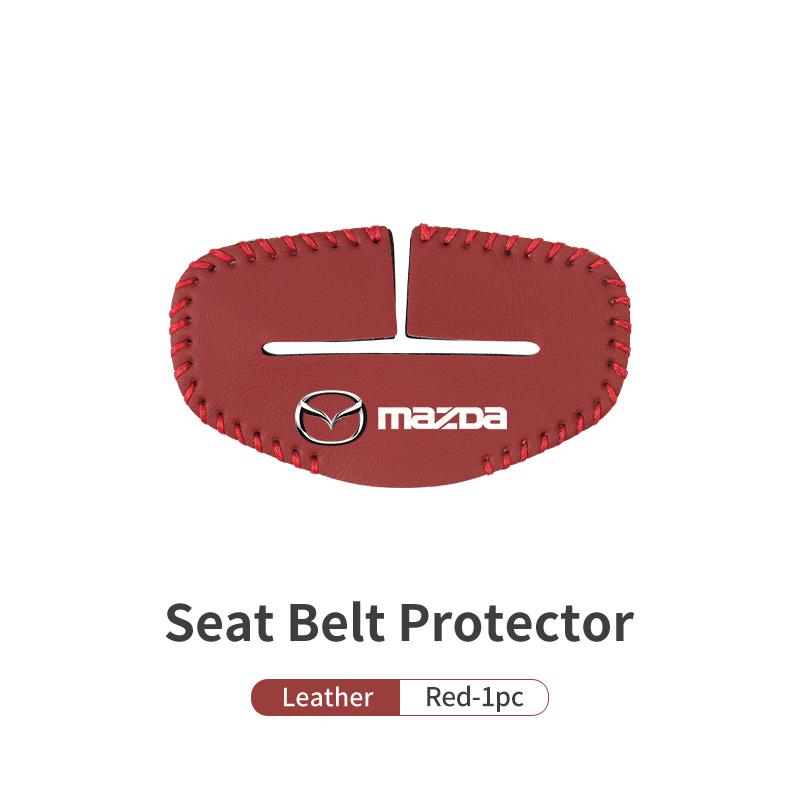 Car Seat Belt Buckle Cover Leather Protector Anti-collision Case For Mazda 3 CX3 CX4 CX5 CX7 CX8 CX9 CX30 RX7 Atenza Axela