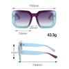 Vintage Women Sunglasses Fashion Square Gradient Lens Brown Black Contrast Design Sun Glasses UV Protection