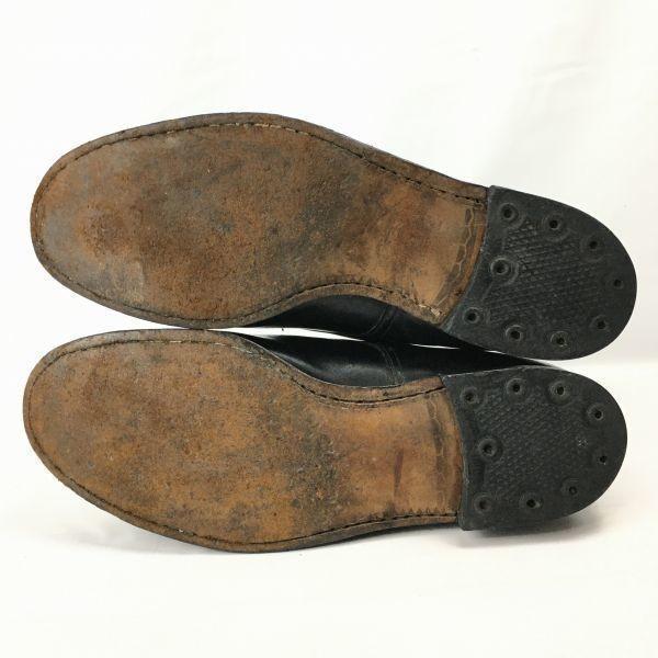 European Pre-70s Vintage Short Military Chukka Officer Service Boots Black Size 27.5H Men’s(USED)