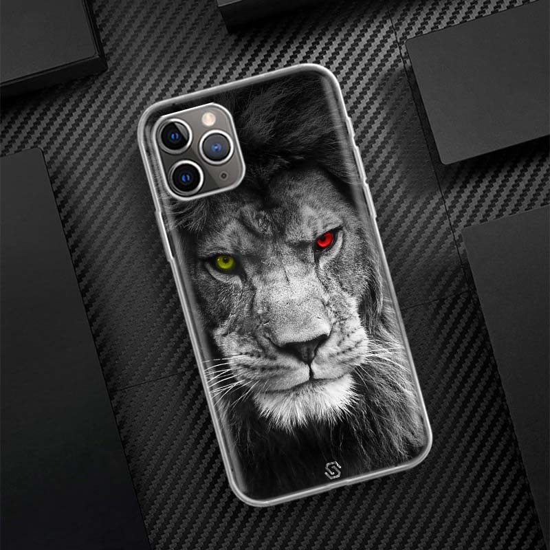 

Lion Alpha Male Cub Phone Case For Apple iPhone 17 Air 16 15 Plus 14 + 13 Mini 12 11 Pro Max 7 8 SE 16Max Soft Shell Cover Coque iPhone 16 Pro Max