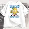 Cute Lemon Fruit T Shirt Short Sleeve Loose Botanical Tshirt Vintage Cottagecore Clothes Unisex Retro Aesthetic TShirts
