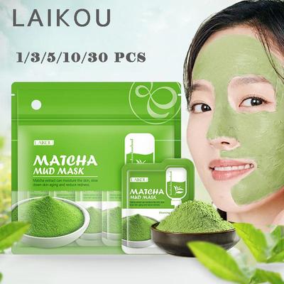 LAIKOU Matcha Green Clay Mask Anti-Falten Feuchtigkeitsspendende Anti-Augenringe Maske Reinigende Schlammmaske Hautpflegeprodukte