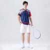 Anmurye Table Tennis Short Sleeve with Abstract Geometric Sports and Game Badminton Strength Practice Stylish Summer Blue Men's Uniform, T-Shirt