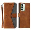 For Xiaomi Redmi 15 5G (Global) (169mm) Leather Case Splicing Stitching Wallet Phone Cover with Wrist Strap