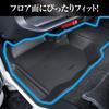 Entry Floor Mats, 3D Type, Front, for Voxy Hybrid R4 (2022)/1~ / Noah Hybrid R4 (2022)/1~, PVC, Black, Stain-Resistant, ET-1585 [98GAZ1585K]