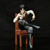 In Stock 19cm Attack On Titan Anime Figures Levi Ackerman Model Sitting Posture Model Toys Statue Gk Figurine Decoration Gifts